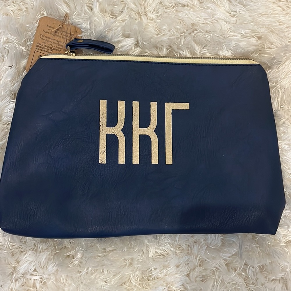 ΚΚΓ Kappa Kappa Gamma Navy Cosmetic Bag